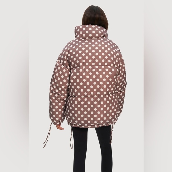 Noize Faika Polka Dot Oversized Short Length Puffer Coat Jacket - Picture 4 of 11